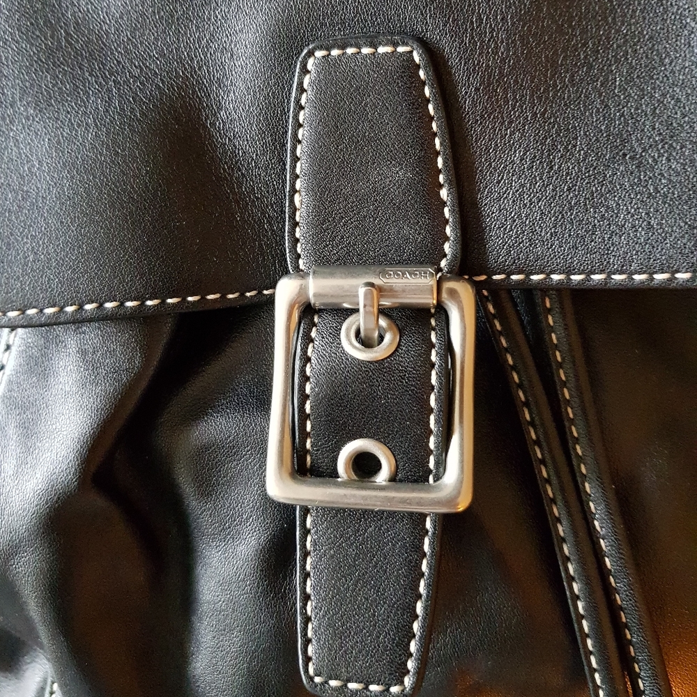 Coach Leather Drawstring Backpack - image 2